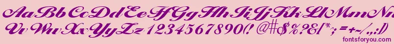 LarisimaextraboldRegular Font – Purple Fonts on Pink Background