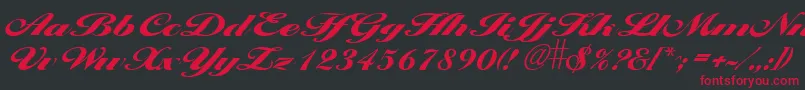 LarisimaextraboldRegular-Schriftart – Rote Schriften auf schwarzem Hintergrund