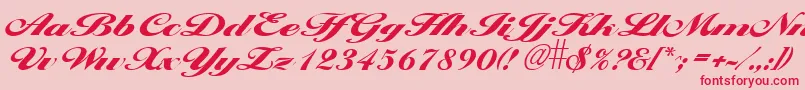 LarisimaextraboldRegular Font – Red Fonts on Pink Background