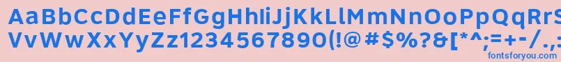 フォントRoadgeek2005Series6b – ピンクの背景に青い文字