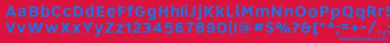 Roadgeek2005Series6b Font – Blue Fonts on Red Background