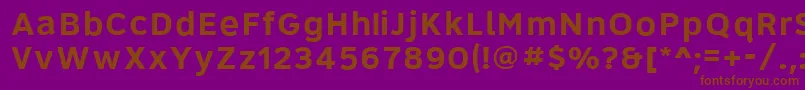 Шрифт Roadgeek2005Series6b – коричневые шрифты на фиолетовом фоне