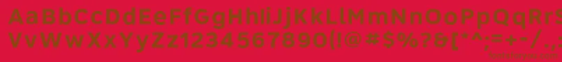 Czcionka Roadgeek2005Series6b – brązowe czcionki na czerwonym tle