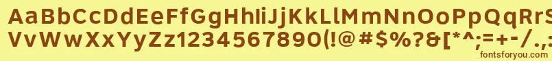 Roadgeek2005Series6b Font – Brown Fonts on Yellow Background