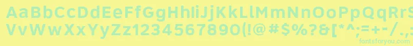 Roadgeek2005Series6b Font – Green Fonts on Yellow Background