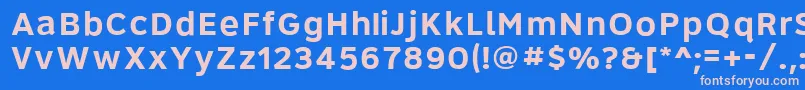 Roadgeek2005Series6b Font – Pink Fonts on Blue Background