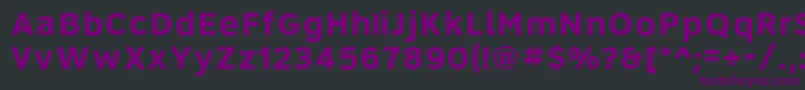 Шрифт Roadgeek2005Series6b – фиолетовые шрифты на чёрном фоне