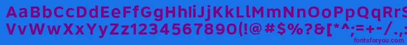 Roadgeek2005Series6b Font – Purple Fonts on Blue Background