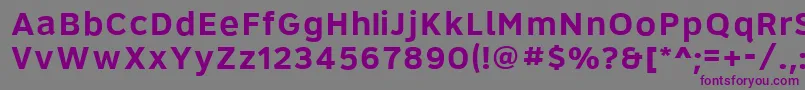 Roadgeek2005Series6b-fontti – violetit fontit harmaalla taustalla