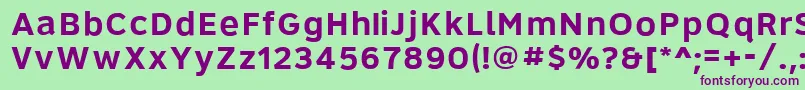 Roadgeek2005Series6b Font – Purple Fonts on Green Background