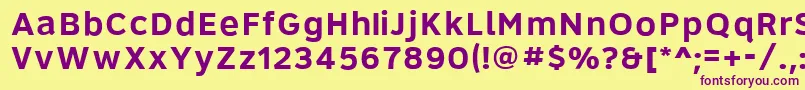 Roadgeek2005Series6b Font – Purple Fonts on Yellow Background