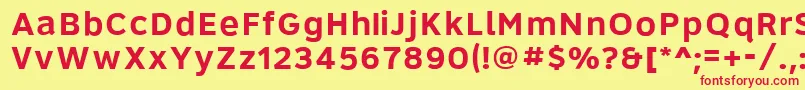 Roadgeek2005Series6b Font – Red Fonts on Yellow Background