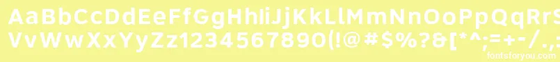 Шрифт Roadgeek2005Series6b – белые шрифты на жёлтом фоне