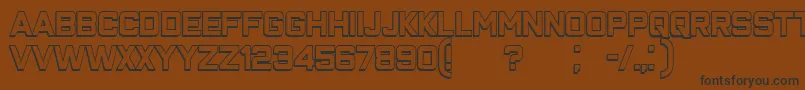 ClosenessOutline Font – Black Fonts on Brown Background