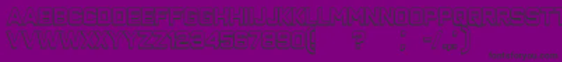 ClosenessOutline Font – Black Fonts on Purple Background