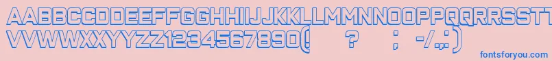 ClosenessOutline Font – Blue Fonts on Pink Background