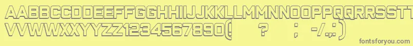 ClosenessOutline Font – Gray Fonts on Yellow Background