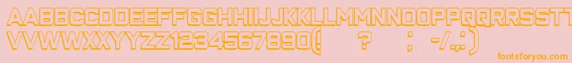 ClosenessOutline Font – Orange Fonts on Pink Background