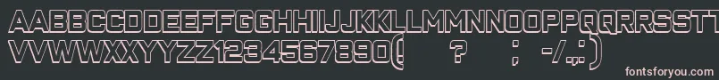 ClosenessOutline Font – Pink Fonts on Black Background