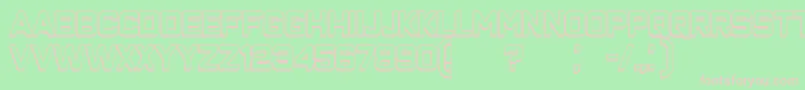 ClosenessOutline Font – Pink Fonts on Green Background