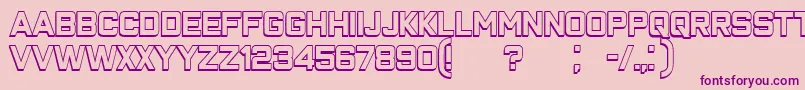 ClosenessOutline Font – Purple Fonts on Pink Background