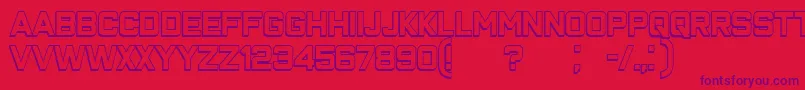 ClosenessOutline Font – Purple Fonts on Red Background