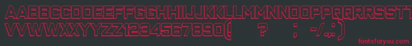 ClosenessOutline Font – Red Fonts on Black Background