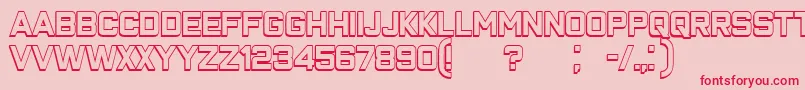 ClosenessOutline Font – Red Fonts on Pink Background