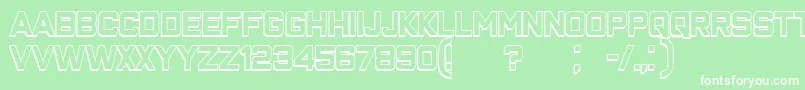 ClosenessOutline Font – White Fonts on Green Background