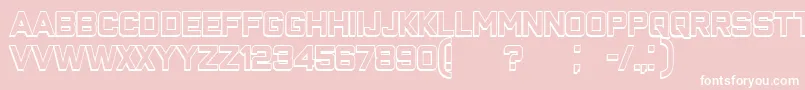 ClosenessOutline Font – White Fonts on Pink Background