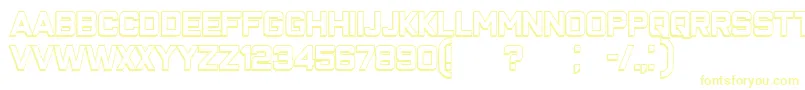 ClosenessOutline Font – Yellow Fonts on White Background