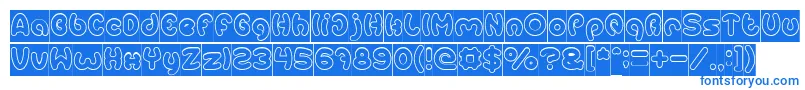 EarthHeartHollowInverse Font – Blue Fonts