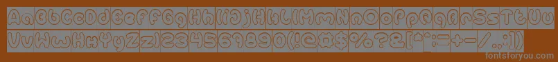 EarthHeartHollowInverse Font – Gray Fonts on Brown Background