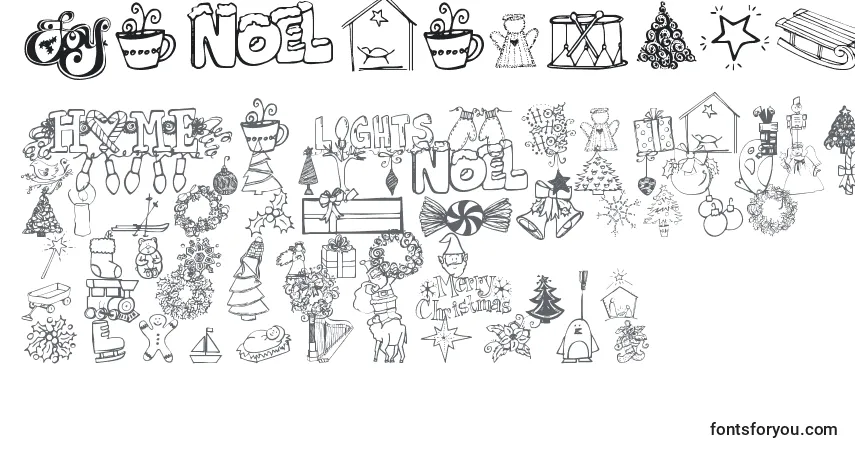 Jandachristmasdoodles Font – alphabet, numbers, special characters