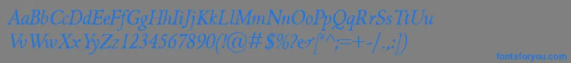 fuente GriffoclassicoItalic – Fuentes Azules Sobre Fondo Gris