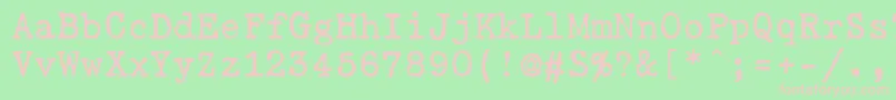 GabrieleBad Font – Pink Fonts on Green Background