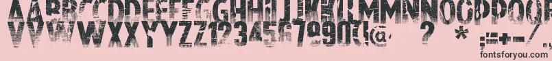 Nowharehouse Font – Black Fonts on Pink Background