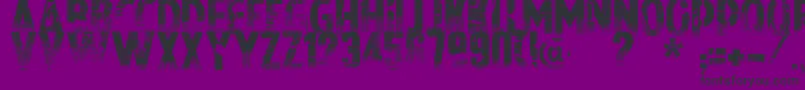 Nowharehouse Font – Black Fonts on Purple Background