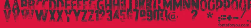 Nowharehouse-Schriftart – Schwarze Schriften auf rotem Hintergrund