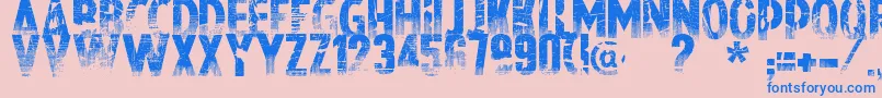 Nowharehouse Font – Blue Fonts on Pink Background
