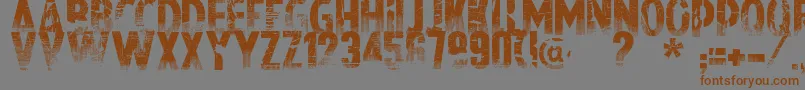 Nowharehouse Font – Brown Fonts on Gray Background