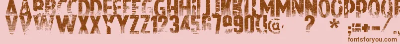 Nowharehouse Font – Brown Fonts on Pink Background