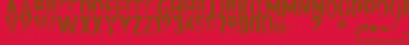 Nowharehouse Font – Brown Fonts on Red Background