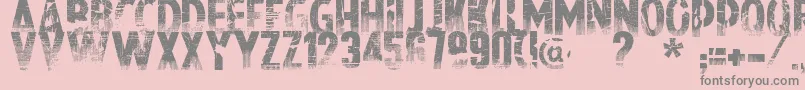 Nowharehouse Font – Gray Fonts on Pink Background