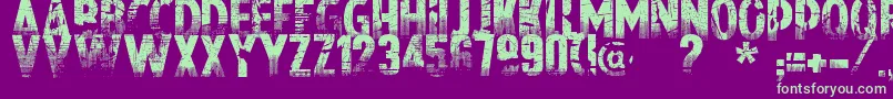 Nowharehouse Font – Green Fonts on Purple Background