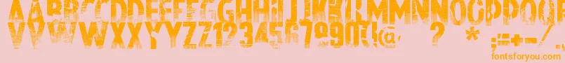 Nowharehouse Font – Orange Fonts on Pink Background