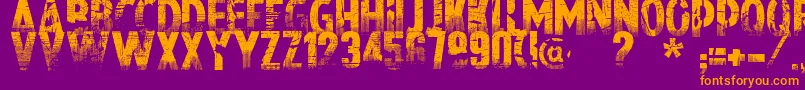 Police Nowharehouse – polices orange sur fond violet