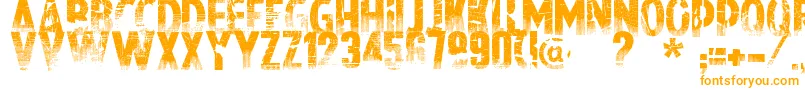 Nowharehouse-Schriftart – Orangefarbene Schriften auf weißem Hintergrund