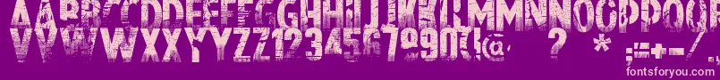 Police Nowharehouse – polices roses sur fond violet