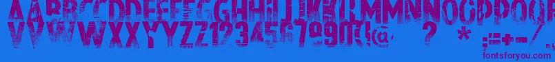 Nowharehouse Font – Purple Fonts on Blue Background